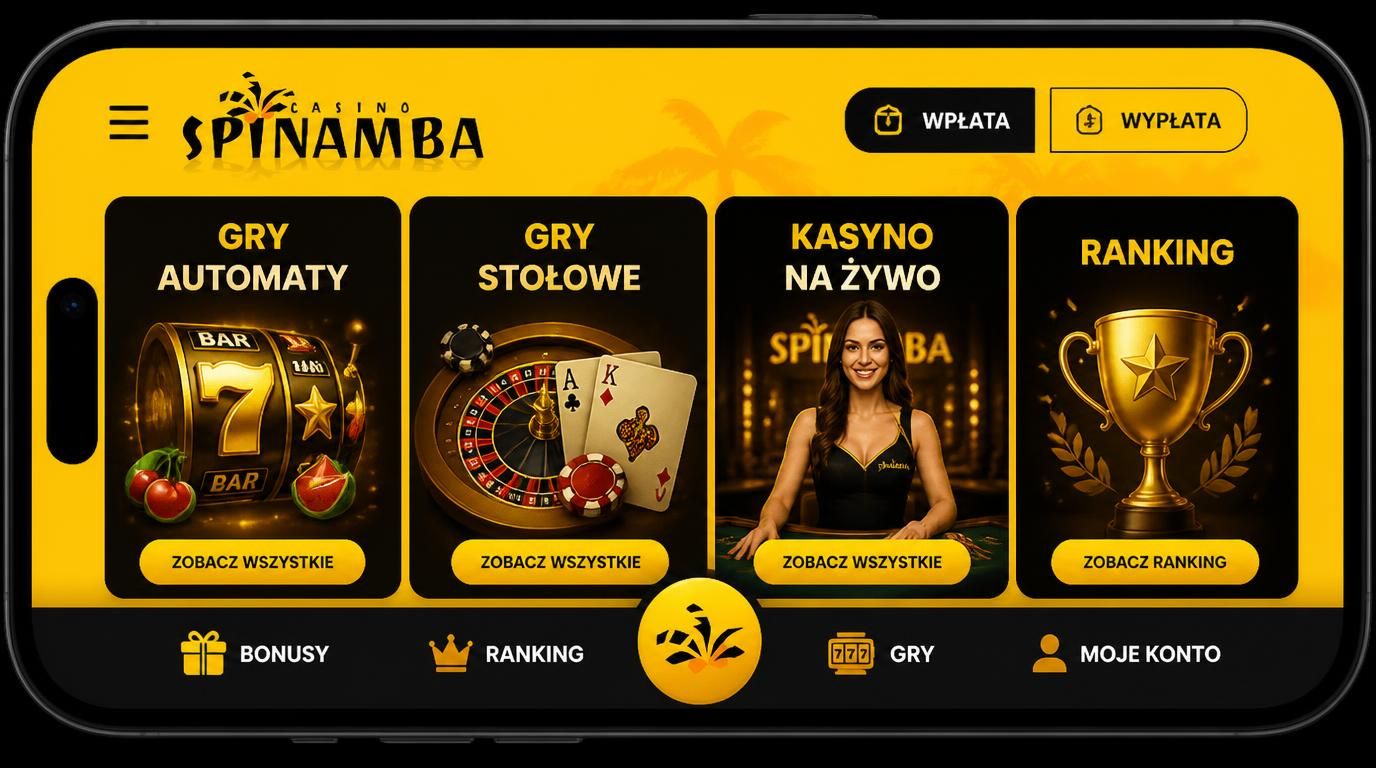 Ekran telefonu z funkcjami kasyna: gry, rankingi, bonusy